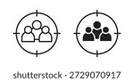 Focus group icon. Monochrome simple icons for templates, web design