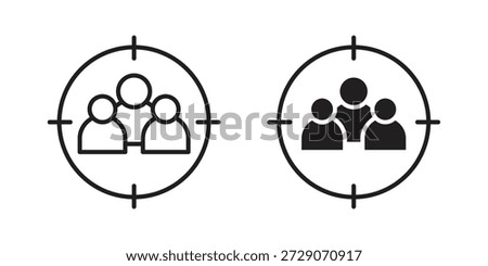 Focus group icon. Monochrome simple icons for templates, web design
