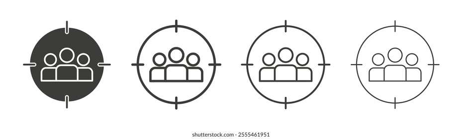 Focus group icon pack. vector illustration