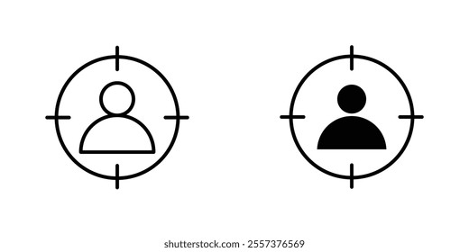 Focus group Icon vector. liner and flat style icons set.