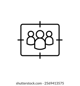 Focus group icon Vector logo outline