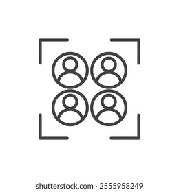 Focus group isolated icon. vector illustration.