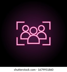 focus group line icon on white background