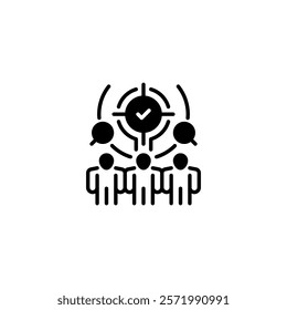 Focus Group line icon. Universal creative premium symbol. Vector sign icon logo template. Vector illustration