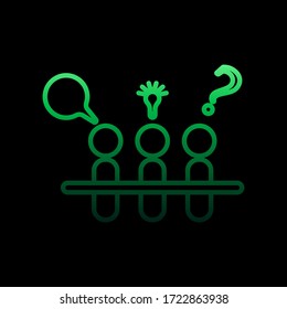 focus group nolan icon. Simple thin line, outline vector of conferencing icons for ui and ux, website or mobile application