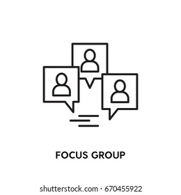 Focus group vector icon, tester symbol. Modern, simple flat vector illustration for web site or mobile app