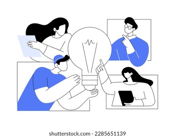 Focus groups abstract concept vector illustration. Group of diverse colleagues brainstorming, development business strategy, IT company, focus groups, project discussion abstract metaphor.