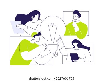 Focus groups abstract concept vector illustration. Group of diverse colleagues brainstorming, development business strategy, IT company, focus groups, project discussion abstract metaphor.