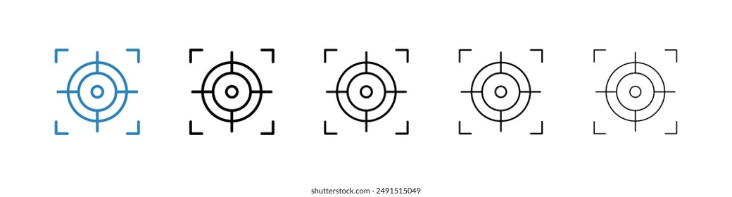 Focus icon in black and blue