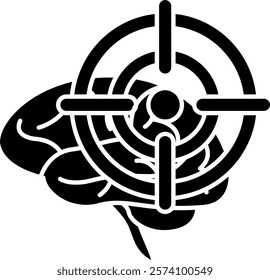 Focus Icon - Black Filled Style - Neuroscience Theme