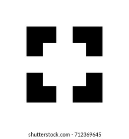 Focus icon , black sign design
