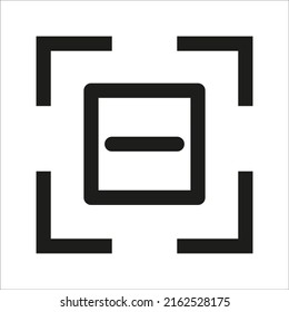 icono de foco blanco y negro