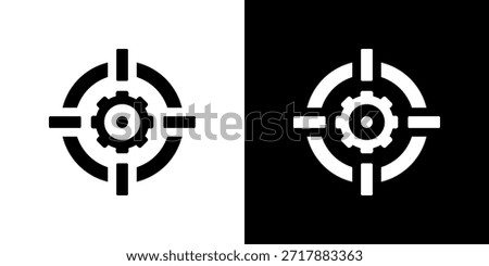 Focus icon black and white filled.