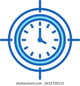 Focus Icon Blue Vector Illustration