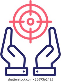 Focus Icon Color Vector Illustration
