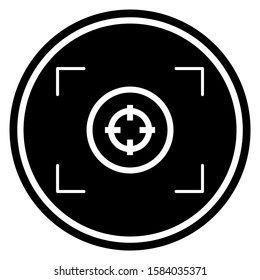 Focus icon design. Focus lens icon in modern silhouette style design. Vector illustration.