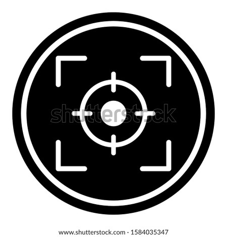 Focus icon design. Focus lens icon in trendy silhouette style design. Vector illustration.