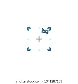 Focus icon design. Photography and video icon line vector illustration design