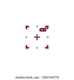 Focus icon design. Photography and video icon vector illustration