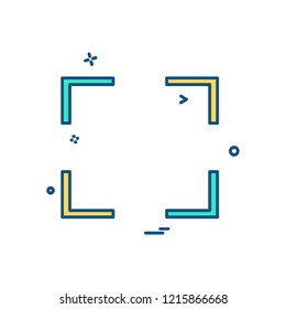 Focus icon design vector