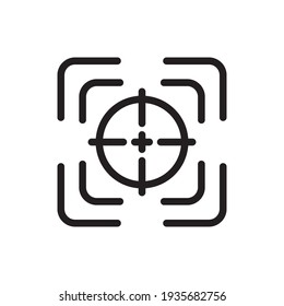 Focus Icon Design Vector Template Illustration In Trendy Flat Style