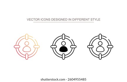 Focus icon design with white background stock illustration