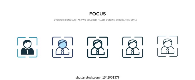 focus icon in different style vector illustration. two color and black focus vector icons designed in filled, outline, line and stroke style can be used for web, mobile, ui