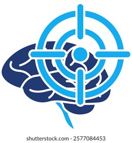 Focus Icon - Dual Tone Style - Neuroscience Theme