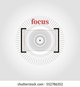 focus icon eps10 vector eps jpg picture flat app web art