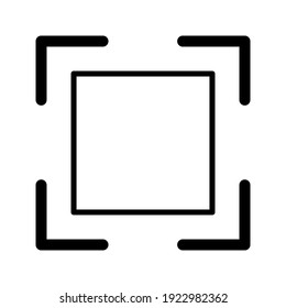 focus icon with flat design, on white background