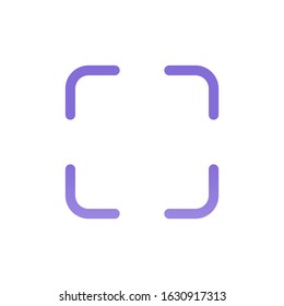 Focus icon  flat outline glyph interface 