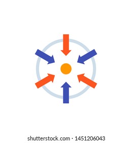 Focus icon in flat style