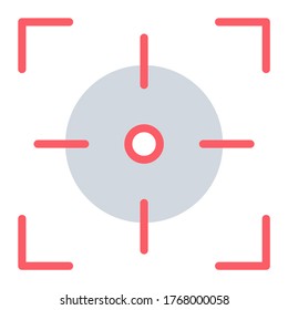 Focus. icon with flat style and perfect pixels. Suitable for website design, logos, applications and UI.