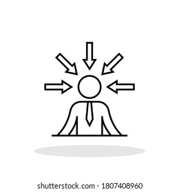 Focus icon in flat style. Focus symbol for your web site design, logo, app, UI Vector EPS 10.	