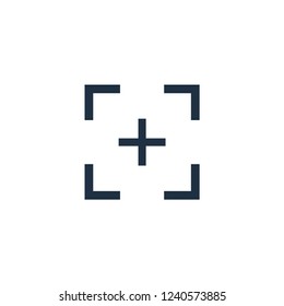 focus icon fullscreen symbol logo template