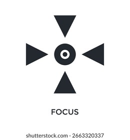 Estilo De Glifo Do Ícone De Foco. Ilustração De Vetor Para Design Gráfico