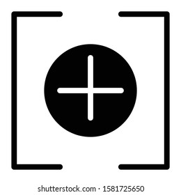 focus icon glyph vector design