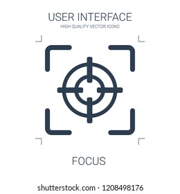 Focus Icon. High Quality Filled Focus Icon On White Background. From User Interface Collection Flat Trendy Vector Focus Symbol. Use For Web And Mobile