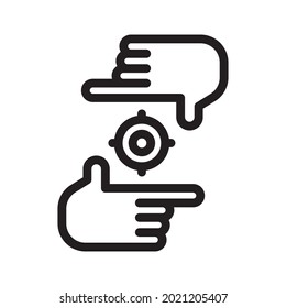 focus icon illustration vector graphic