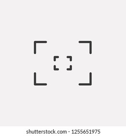 Focus icon isolated on background. Photography symbol modern, simple, vector, icon for website design, mobile app, ui. Vector Illustration