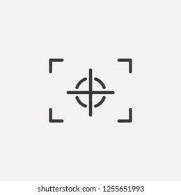 Focus icon isolated on background. Photography symbol modern, simple, vector, icon for website design, mobile app, ui. Vector Illustration