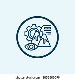 focus icon isolated on white background from data analysis collection. focus icon trendy and modern focus symbol for logo, web, app, 