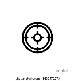 Focus icon, focus lens vector