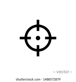 Focus icon, focus lens vector