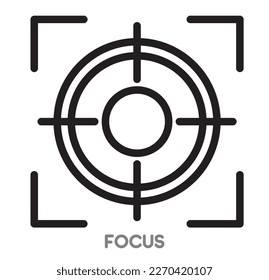 focus icon. line Vector Illustration