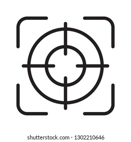 Focus icon, line vector symbol