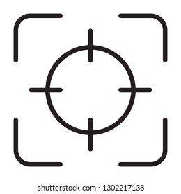 Focus icon, line vector symbol
