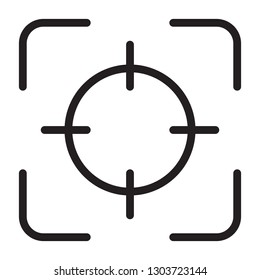 Focus icon, line vector symbol
