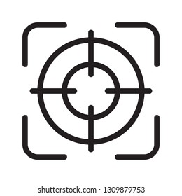 Focus icon, line vector symbol