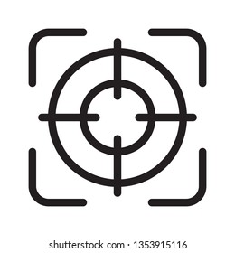 Focus icon, line vector symbol